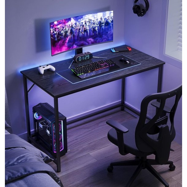 Skrivebord - computerbord - sort 120 x 60 x 75 cm