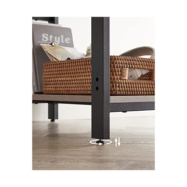 Skrivebord med 2 hylder - gr�/beige (greige) 120 x 60 x 75 cm