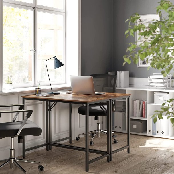 Skrivebord - computerbord - rustik brun 100 x 50 x 75 cm