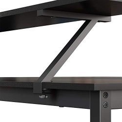 Hj�rneskrivebord med sk�rmstativ - skrivebord - sort 140 x 130