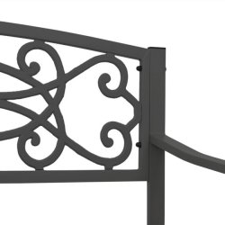 Parkbnk og havebnk - sort stlbnk i pulverlakeret stl