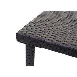 Havebord - sort polyrattan 30x80x50 cm - havem�bler