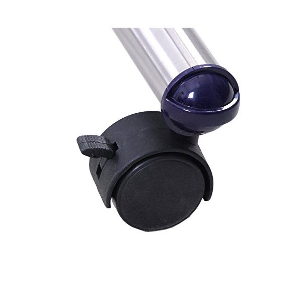 T�jstativ med 2 t�jst�nger - justerbar s�lv b�jlestang p� hjul