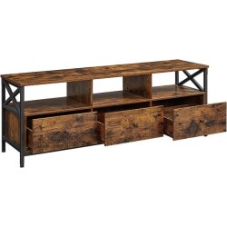 TV-bord - TV-b�nk i industrielt design - rustik brun 147x40x50