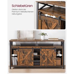 TV-bord til 65" - rustik brun - 147 x 40 x 76 cm