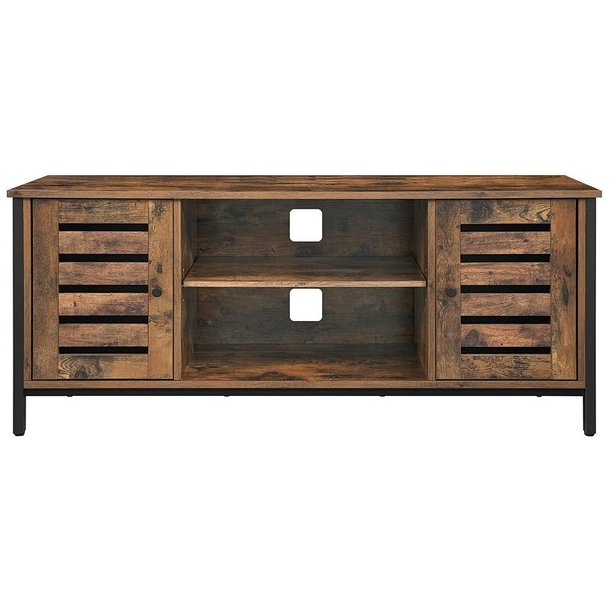 TV-bord - TV-b�nk i industrielt design - rustik brun 110x40x50