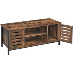 TV-bord - TV-b�nk i industrielt design - rustik brun 110x40x50
