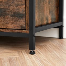 TV-bord - TV-b�nk i industrielt design - rustik brun 147x40x50