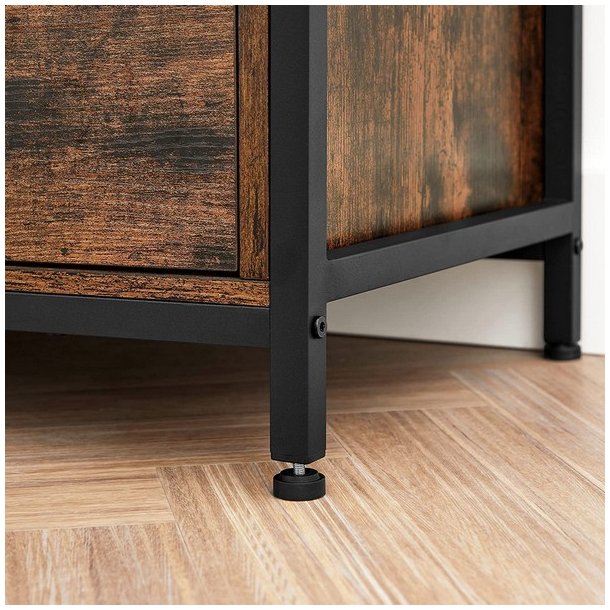 TV-bord - TV-b�nk i industrielt design - rustik brun 147x40x50