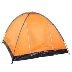 Campingtelt - 2 personers kuppeltelt til camping - orange telt