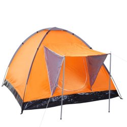 Campingtelt - 2 personers kuppeltelt til camping - orange telt