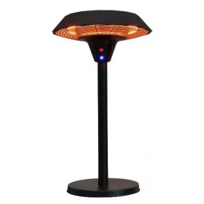 Terrassevarmer til bord - Bordmodel 800/1200/2000 watt - sort varmelampe fra Hortus