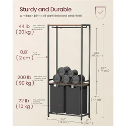 Vasket�jskurve med t�jstativ - garderobestativ - rustik brun