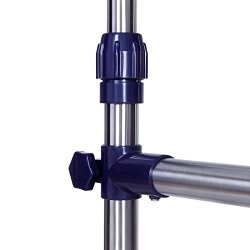 T�jstativ med 2 t�jst�nger - justerbar s�lv b�jlestang p� hjul