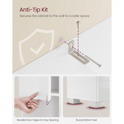 Badevrelsesskab - toiletskab - opbevaringsskab - hvid 30x30x170