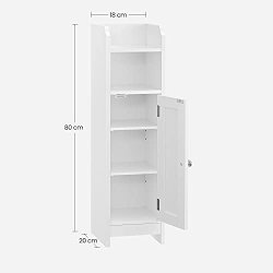 Badevrelsesskab - toiletskab - opbevaringsskab - hvid 18x20x80