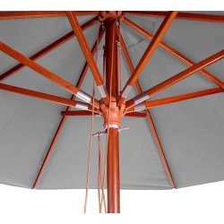 Tr�parasol �300 cm - luksus antracit parasol - haveparasol �3 meter