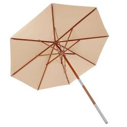 Trparasol 300 cm - luksus creme/beige parasol - haveparasol 3 meter