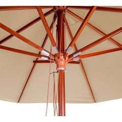 Trparasol 300 cm - luksus creme/beige parasol - haveparasol 3 meter
