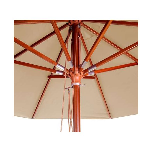 Trparasol 300 cm - luksus creme/beige parasol - haveparasol 3 meter