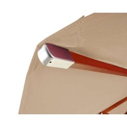 Trparasol 300 cm - luksus creme/beige parasol - haveparasol 3 meter