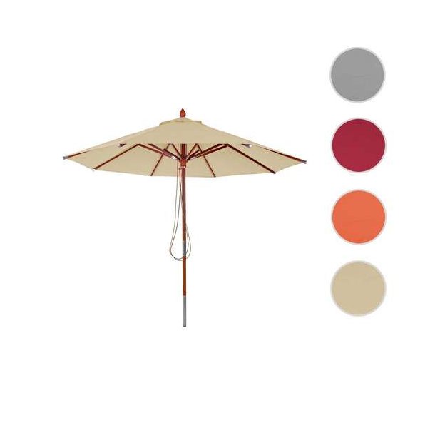 Trparasol 300 cm - luksus creme/beige parasol - haveparasol 3 meter