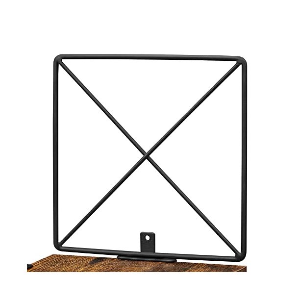 V�gh�ngt hj�rnereol - bogreol med 5 hylder - rustik brun reol