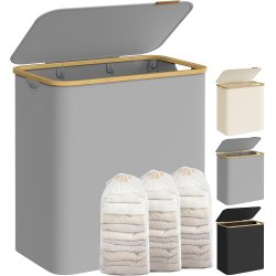 Vasket�jskurv med 3 rum - 3 vasket�jsposer - 150 liter - gr�