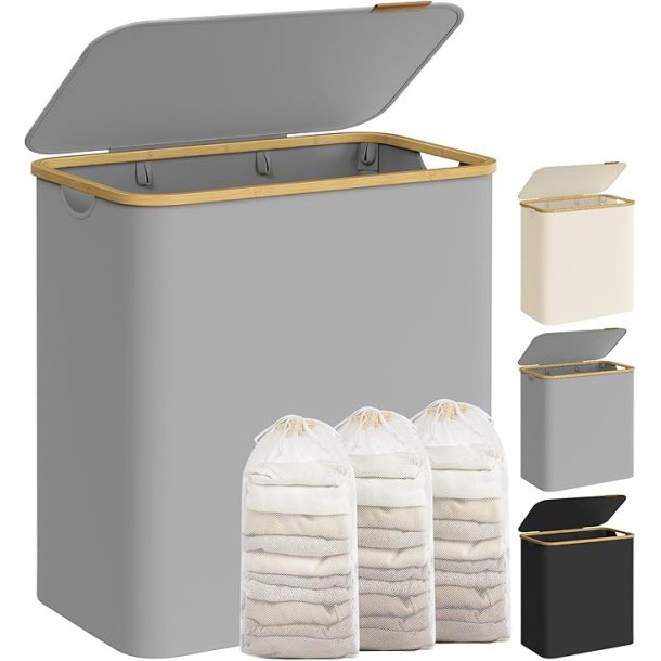 Vasket�jskurv med 3 rum - 3 vasket�jsposer - 150 liter - gr�