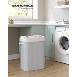 Vasket�jskurv i bambus med vasket�jspose - 70 liter - gr�