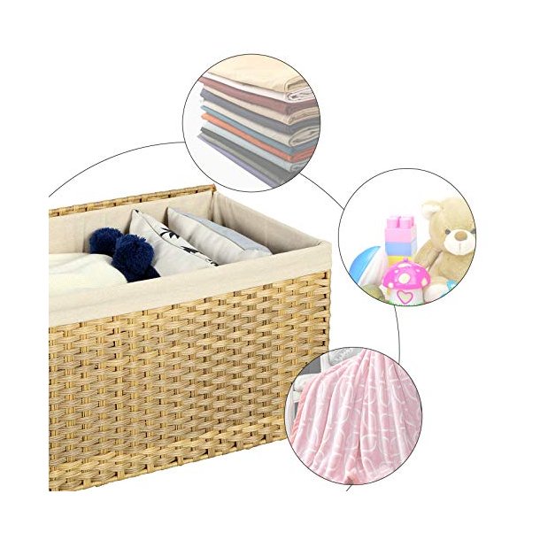 Vasket�jskurv - med l�g og vaskbar vasket�jspose - 60L brun