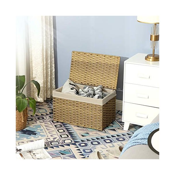 Vasket�jskurv - med l�g og vaskbar vasket�jspose - 60L brun