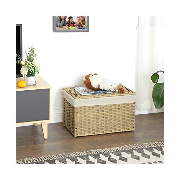 Vasket�jskurv - med l�g og vaskbar vasket�jspose - 60L brun