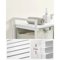 Vasket�jskurve med 2 rum - 2 vasket�jsposer - hvid