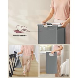 Vasket�jskurve med 2 rum - 2 vasket�jsposer - hvid og gr�