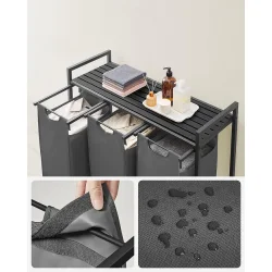 Vasket�jskurve med 3 rum - 3 vasket�jsposer - gr�