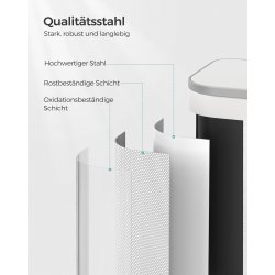 Skraldespand 20 liter - pedalspand med soft close l�g - hvid