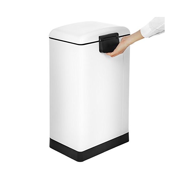 Pedalspand - skraldespand med soft close l�g - 30L hvid