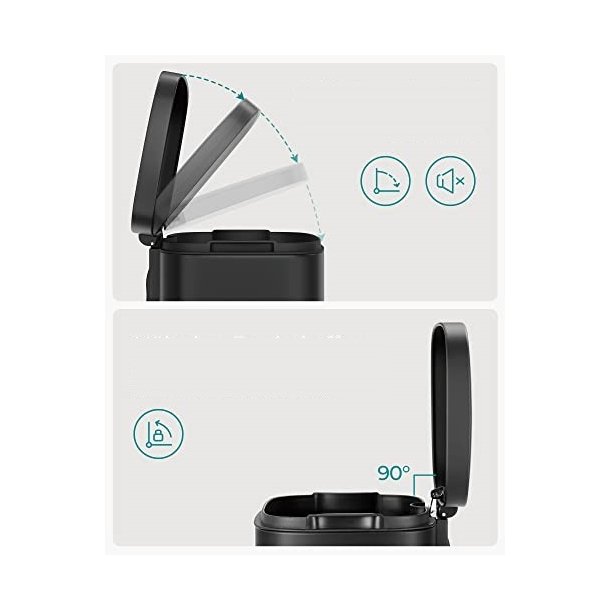 Skraldespand - pedalspand med soft close l�g - 30L sort