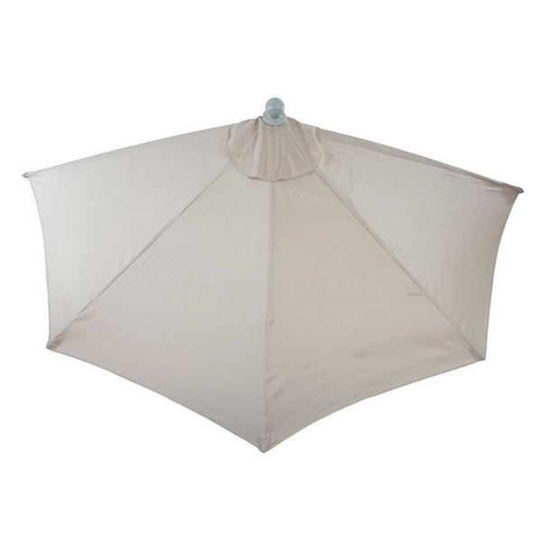 Halvrund parasol med fod - balkonparasol - creme 300 x 145 cm