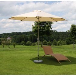Haveparasol i aluminium med knk/vip 300cm - creme