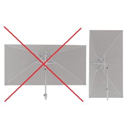 Parasol i aluminium med knk/vip 2x3M - bordeaux