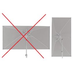 Parasol 2 x 3 meter i aluminium med knk/vip - creme