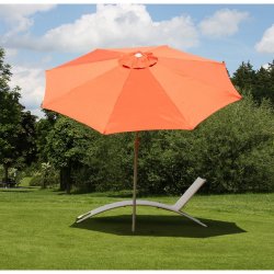 Haveparasol i aluminium med knk/vip 270 cm - orange parasol