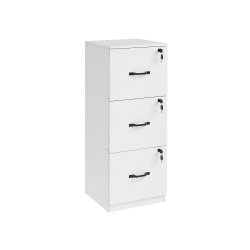 Arkivskab med 3 skuffer til h�ngemapper - hvid 40x41x103