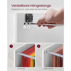 Arkivskab med 3 skuffer til h�ngemapper - hvid 40x41x103