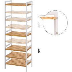 Badev�relsesreol med 5 hylder - bambus reol - 45 x 31,5 x 142
