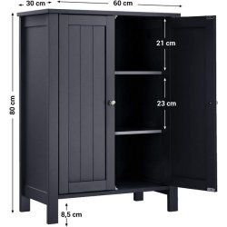 Badev�relsesskab - skab til badev�relse - gr� 80 x 60 x 30 cm