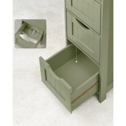 Kommode med 4 skuffer - gr�n badev�relsesskab 82 x 30 x 30 cm