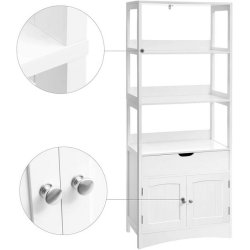 Badevrelsesskab - hvid badevrelsesreol - 154 x 60 x 32,5 cm